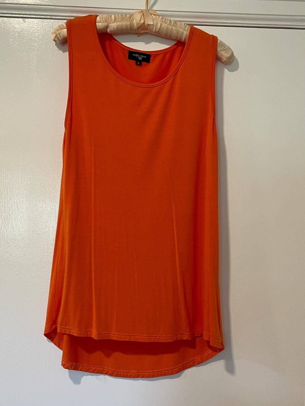 Vibrate Orange Sleeveless High/Low Scoop-Neck Tank